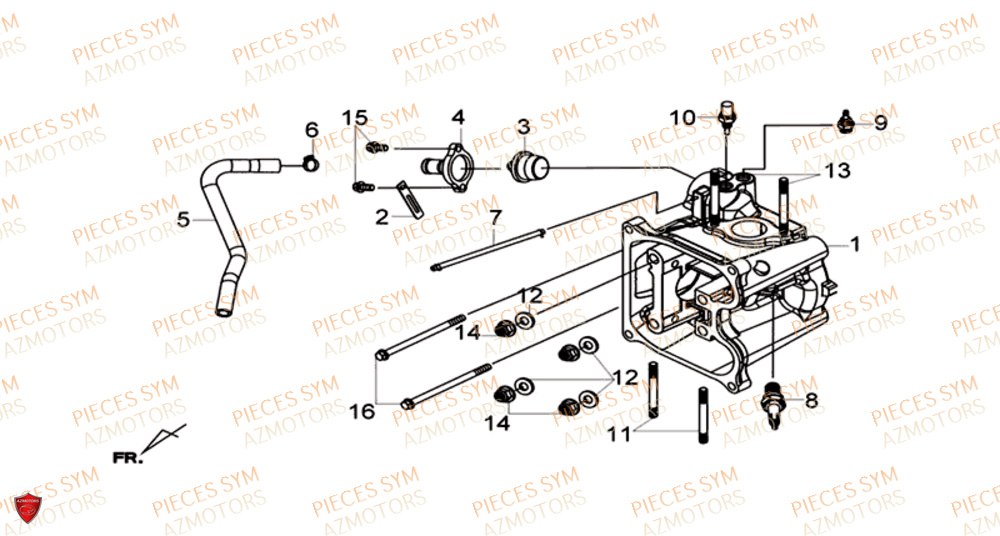 Culasse SYM Pièces JOYMAX Z 300I ABS - LW30W1-EU (2019)