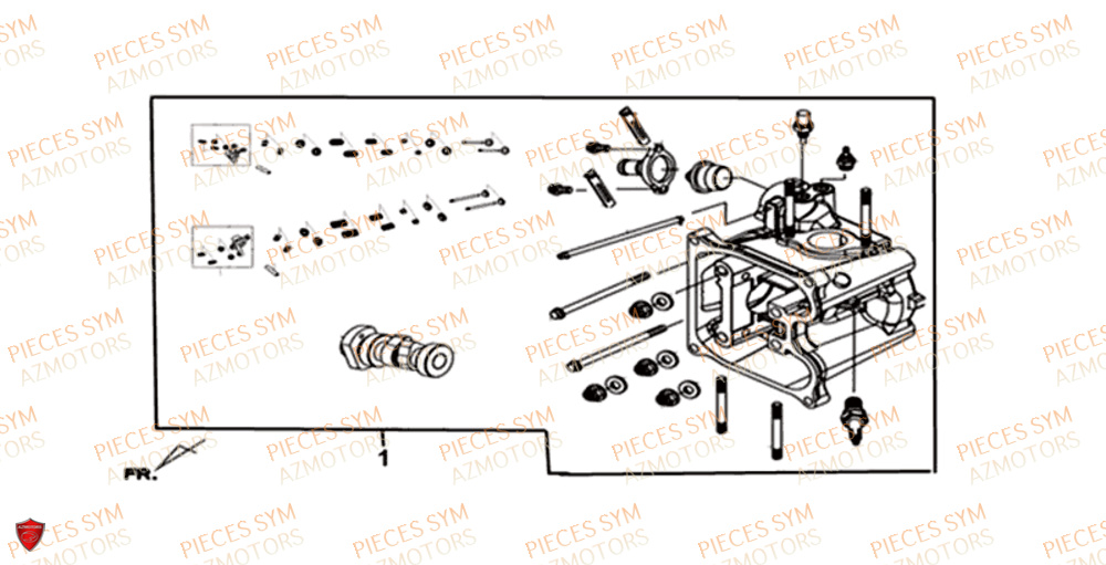 Culasse Complete SYM Pièces JOYMAX Z 300I ABS - LW30W1-EU (2019)