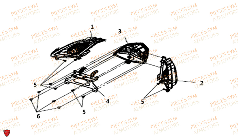 Eclairage Arriere SYM Pièces JOYMAX Z 300I ABS - LW30W1-EU (2019)