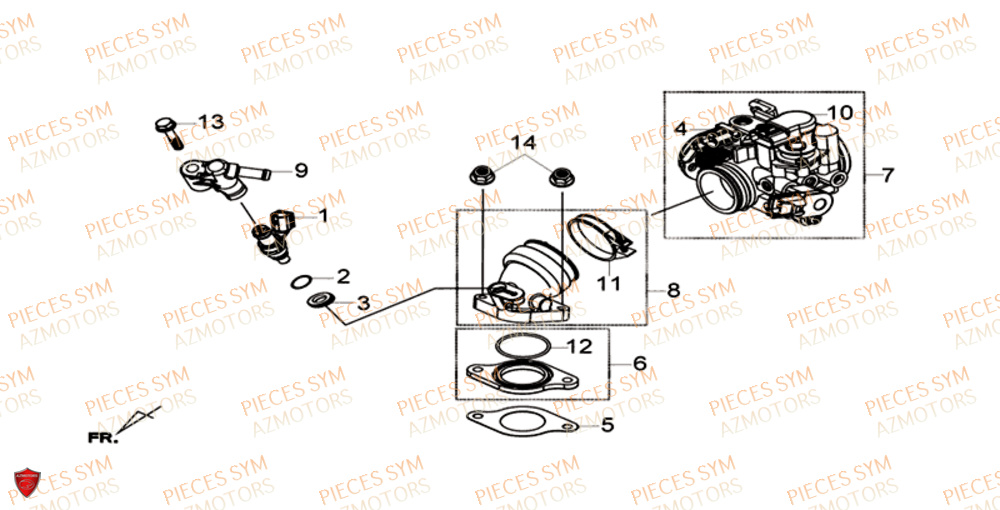 Injection SYM Pièces JOYMAX Z 300I ABS - LW30W1-EU (2019)