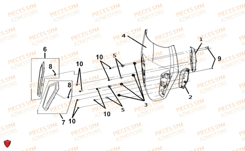 Pare Brise SYM Pièces JOYMAX Z 300I ABS - LW30W1-EU (2019)