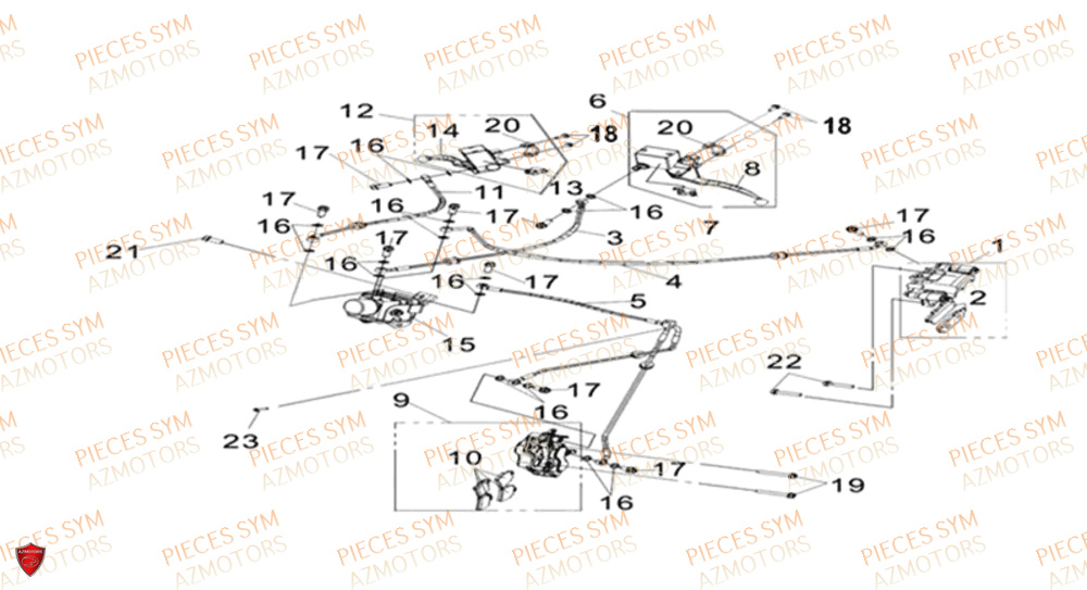 Systeme De Frein SYM Pièces JOYMAX Z 300I ABS - LW30W1-EU (2019)