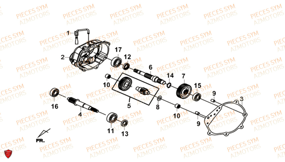 Transmission SYM Pièces JOYMAX Z 300I ABS - LW30W1-EU (2019)
