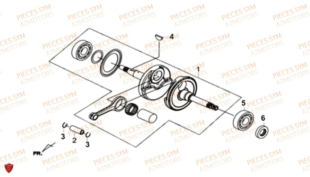 Vilbrequin SYM Pièces JOYMAX Z 300I ABS - LW30W1-EU (2019)