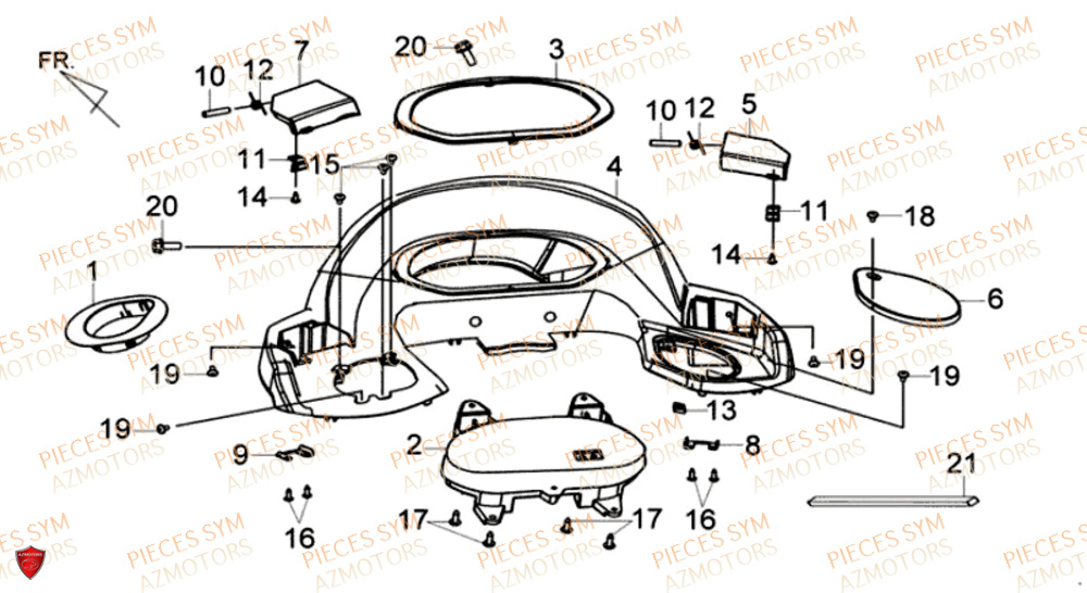 Compteur SYM Pièces JOYRIDE S 125I - LF12W2-EU (2017-2019)
