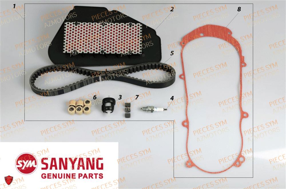 Kit Entretien SYM Pièces JOYRIDE S 125I - LF12W2-EU (2017-2019)