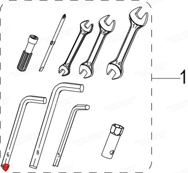 Trousse A Outil KEEWAY Pieces KEEWAY K-LIGHT 125 Euro4 (Depuis 2018)