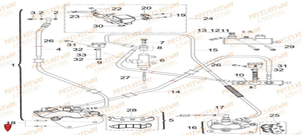 Frein Avant KEEWAY Pieces KEEWAY K-LIGHT 125 Euro 5
