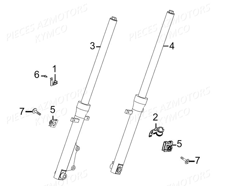 BATON DE FOURCHE KYMCO K PW125