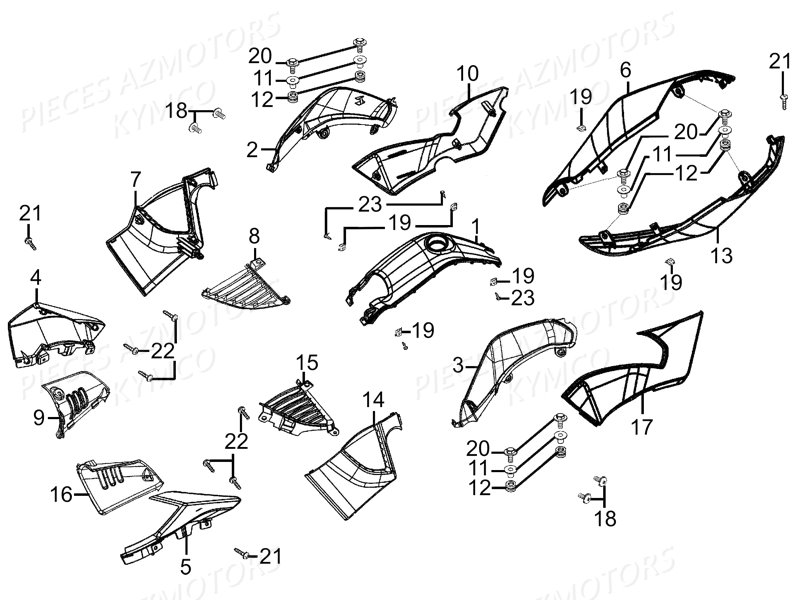 CARENAGES pour K-PW125