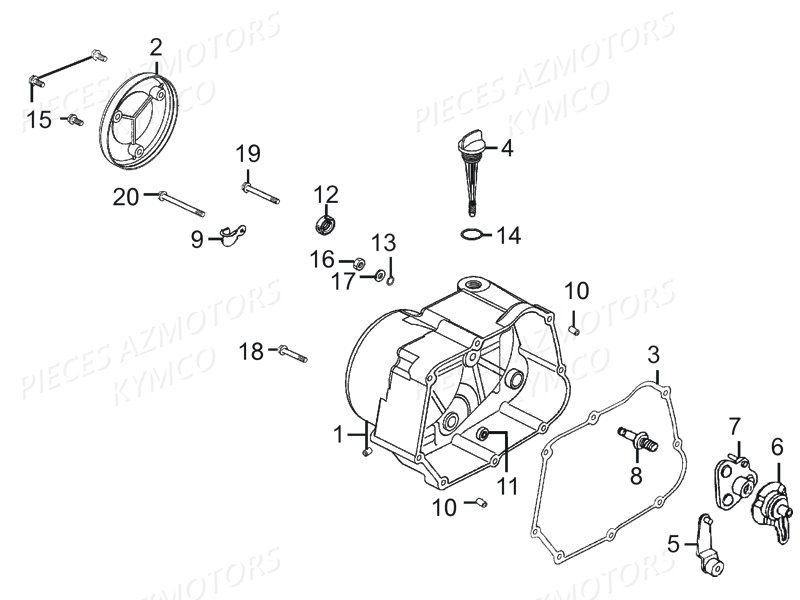 CARTER DROIT KYMCO K PW125