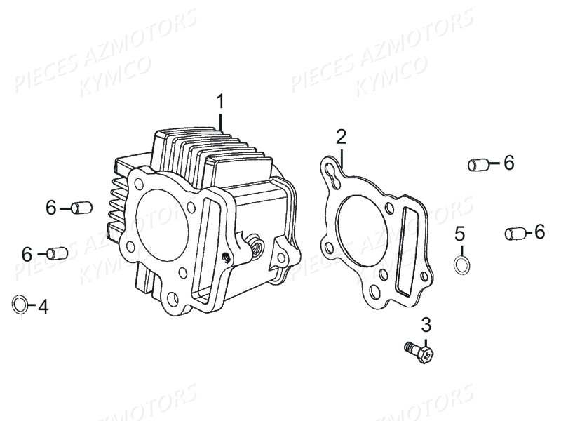 CYLINDRE KYMCO K PW125