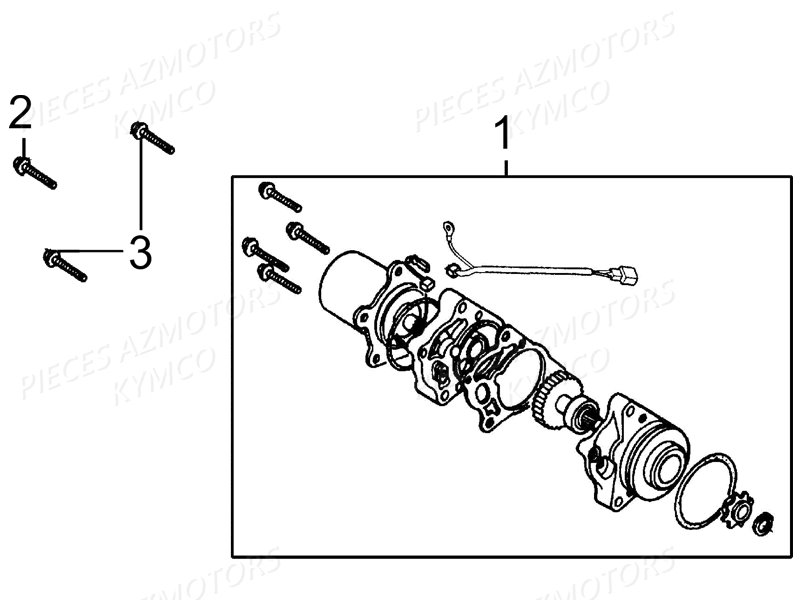 Demarreur KYMCO Pièces Moto Kymco K-PW 125 4T EURO III (KB25AA)