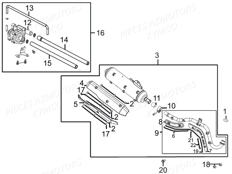 ECHAPPEMENT KYMCO K PW125