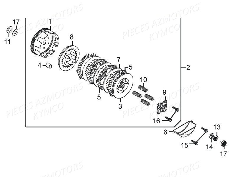 EMBRAYAGE KYMCO K PW125