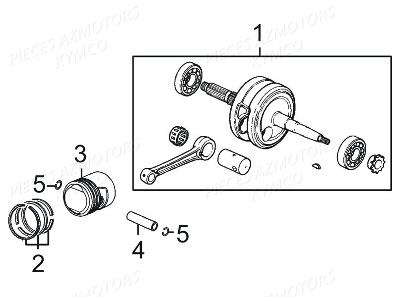 PISTON VILEBREQUIN KYMCO K PW125