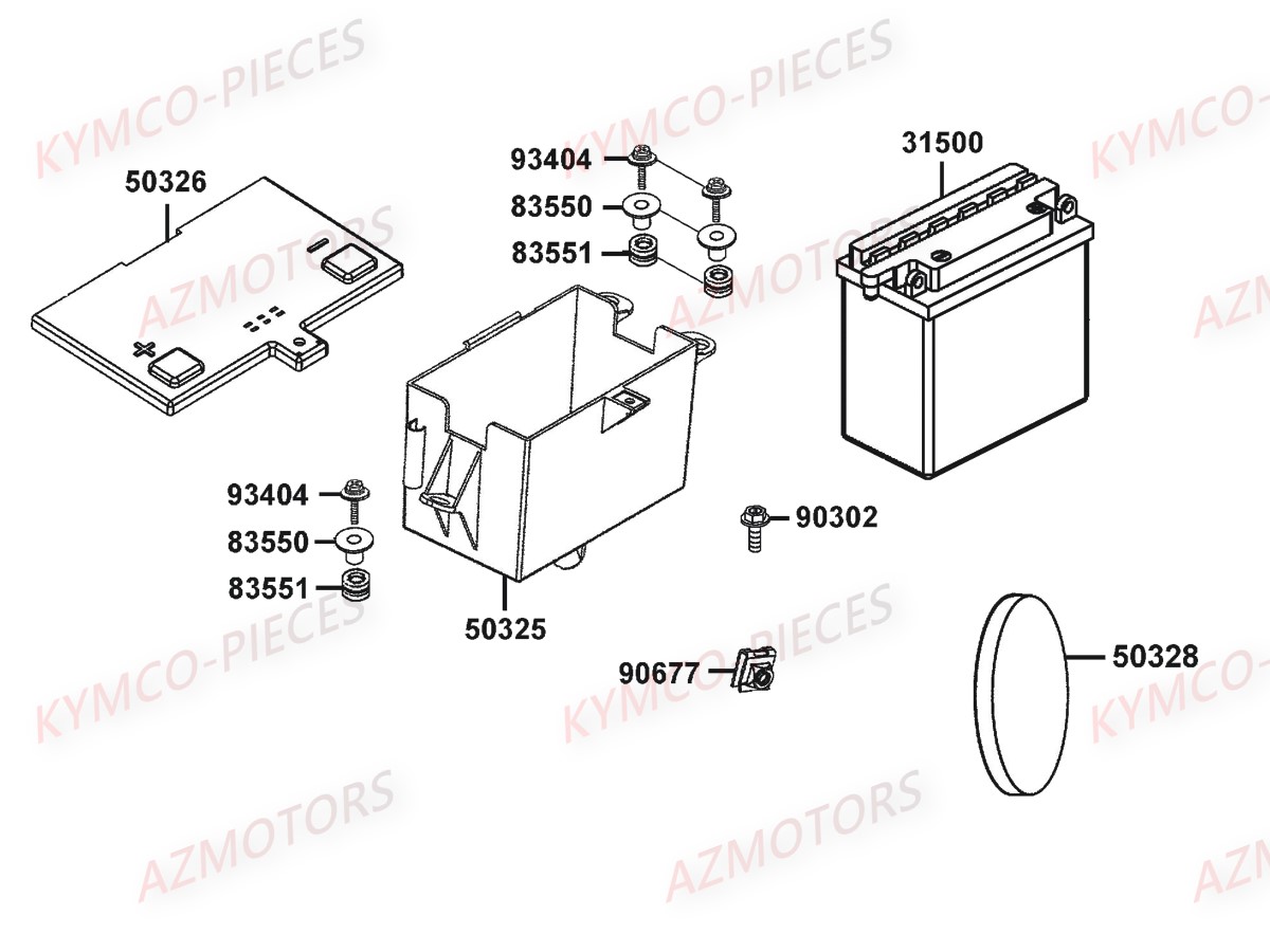 BATTERIE KYMCO K PW50