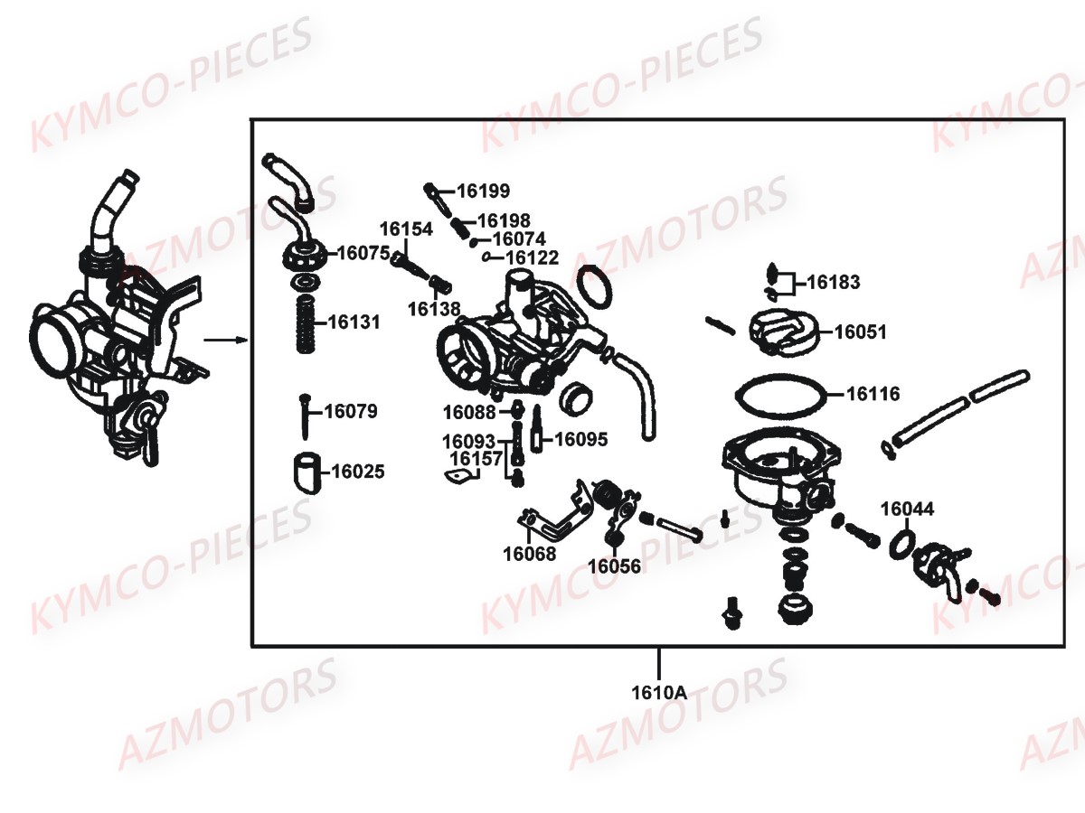 CARBURATION KYMCO K PW50