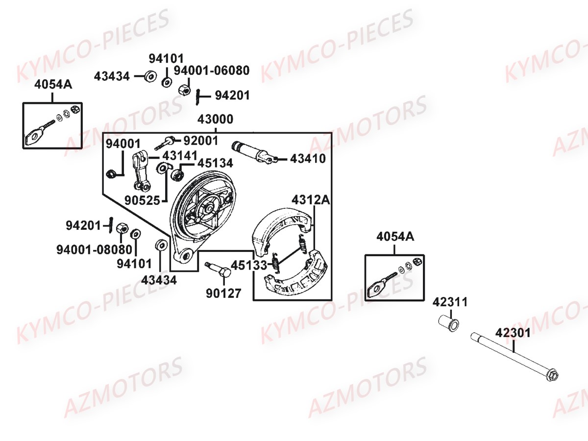 FREINS_ARRIERE KYMCO Pièces Scooter Kymco K-PW 50 4T EURO III