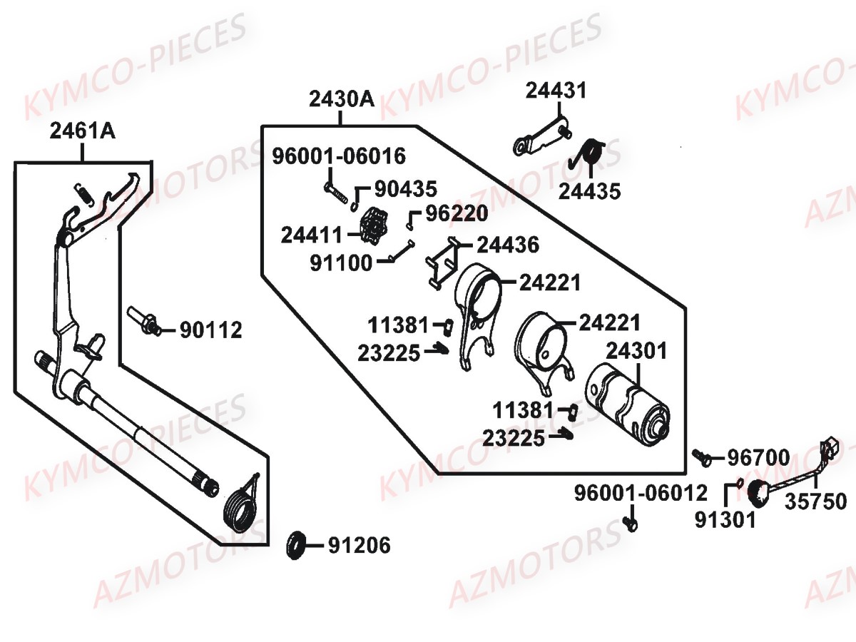 TAMBOUR DE SELECTION KYMCO K PW50