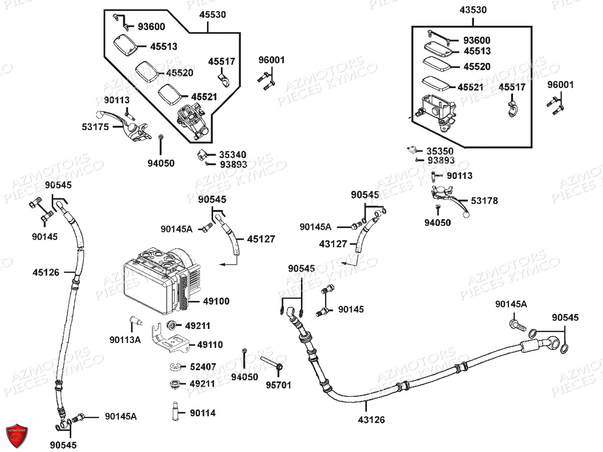 SYSTEME DE FREINS pour K-XCT-125-III-ABS