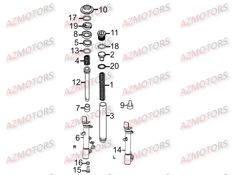 Baton De Fourche [detail] AZMOTORS Pièces K-XCT 125I 4T EURO III