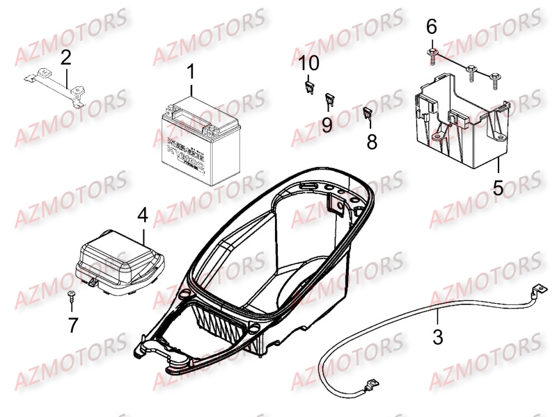 Batterie KYMCO Pièces K-XCT 125I 4T EURO III
