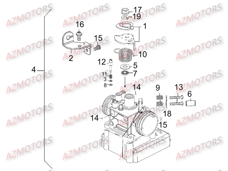 Corps De Papillon   Ecu KYMCO Pièces K-XCT 125I 4T EURO III