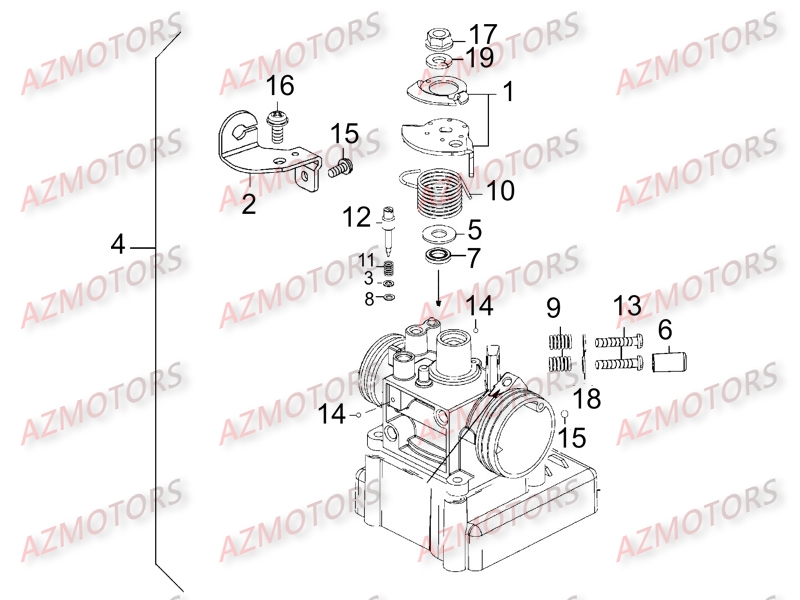 CORPS DE PAPILLON   ECU KYMCO K XCT 125 III