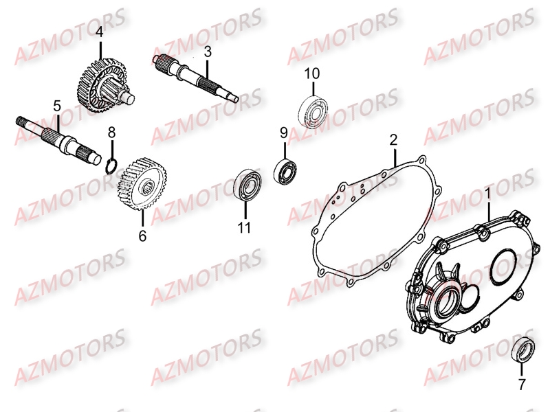 Transmission KYMCO Pièces K-XCT 125I 4T EURO III