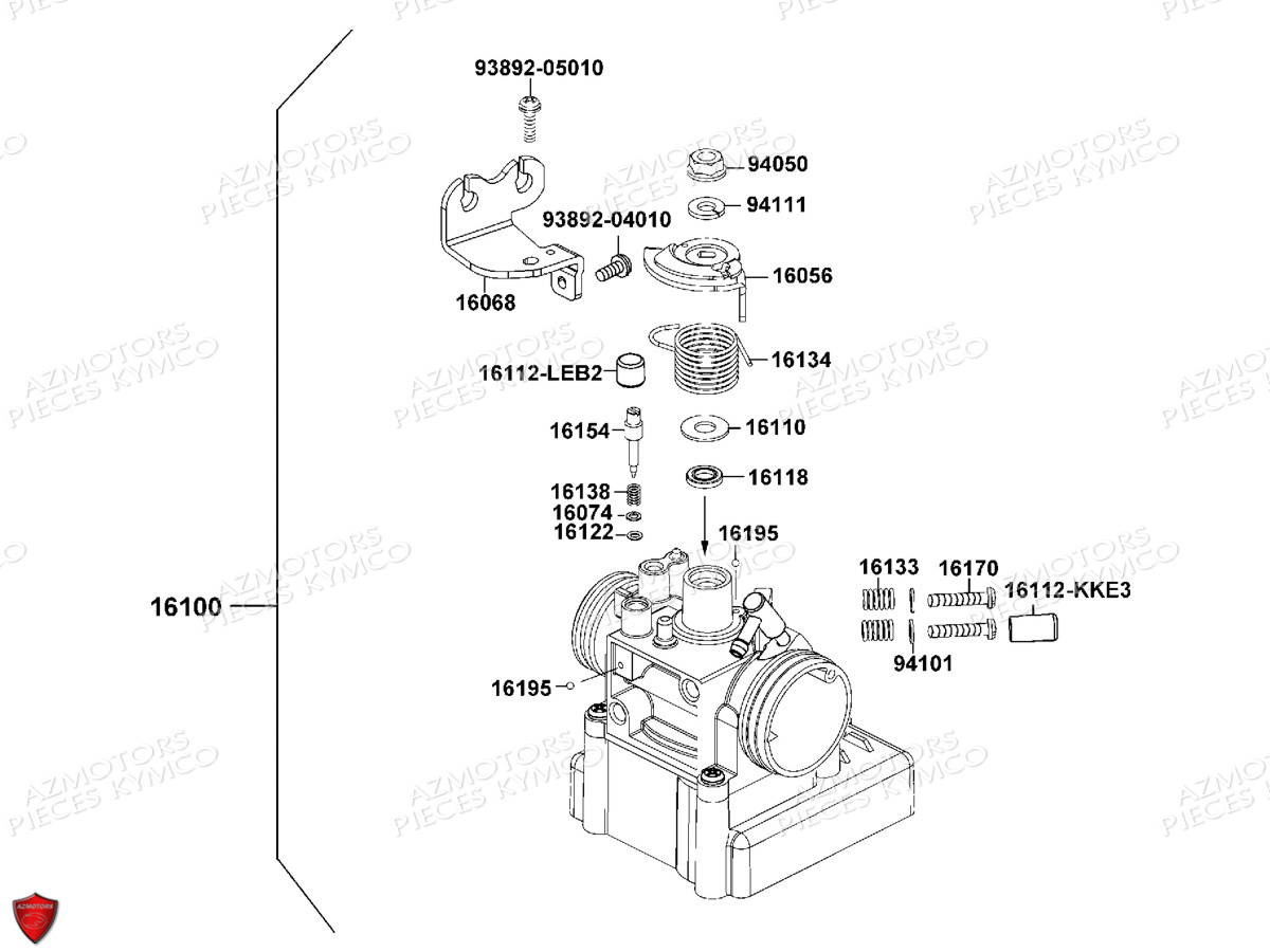 Carburation KYMCO Pièces K-XCT 125I 4T EURO3 (SK25BA)