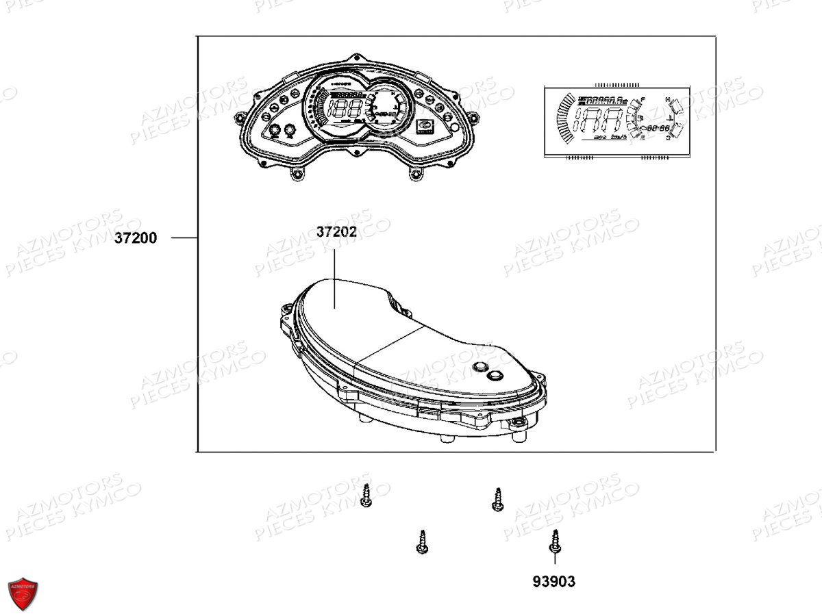 COMPTEUR_DE_VITESSE KYMCO Pièces Scooter Kymco K-XCT 125 I 4T EURO III