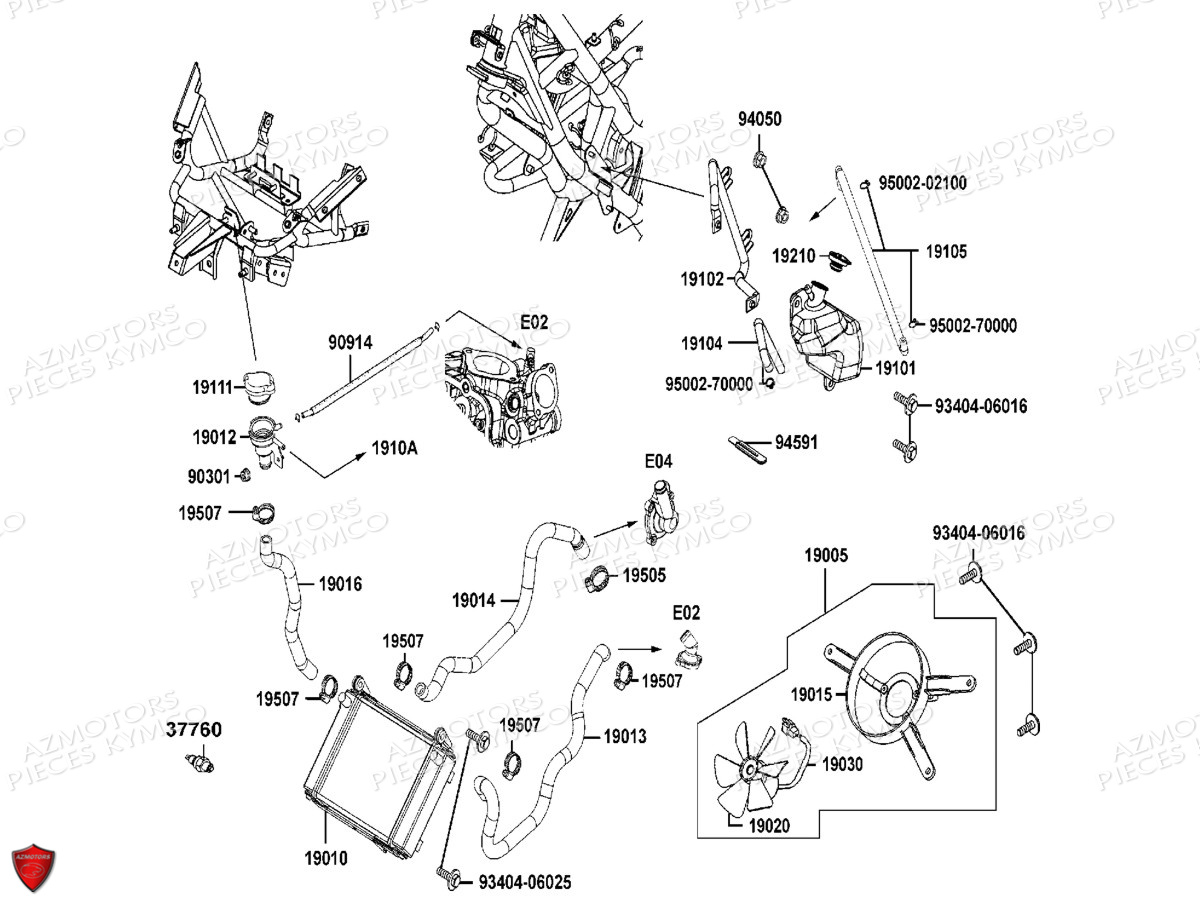 REFROIDISSEMENT pour K-XCT 125 4T EURO3