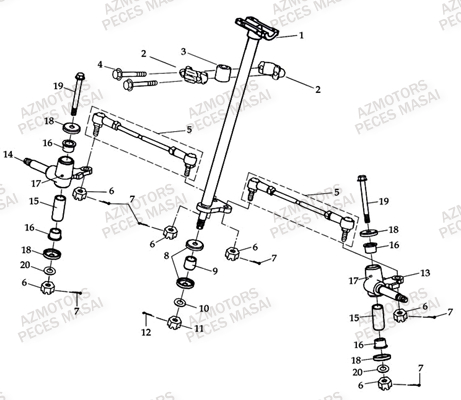 Colonne De Direction MASAI Pieces Quad K50