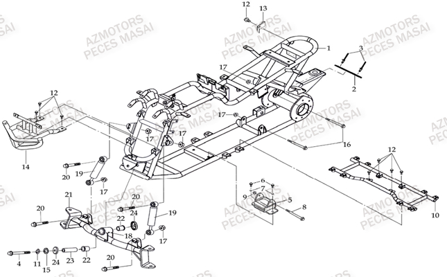 Chassis MASAI Pièces Quad K50S