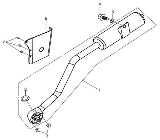 Echappement MASAI Pièces Quad K50S