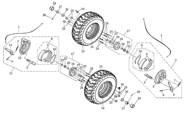 ROUES AVANT AZMOTORS K50S