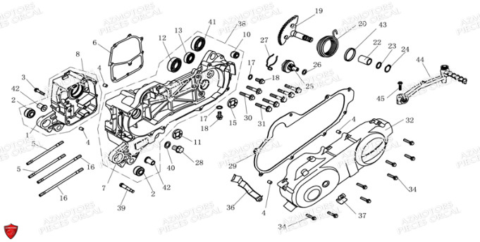 Carter Embrayage ORCAL Pièces Orcal KITE 50cc 4T Euro 3
