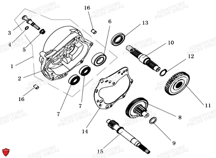 Couvercle De Transmission ORCAL Pièces Orcal KITE 50cc 4T Euro 3
