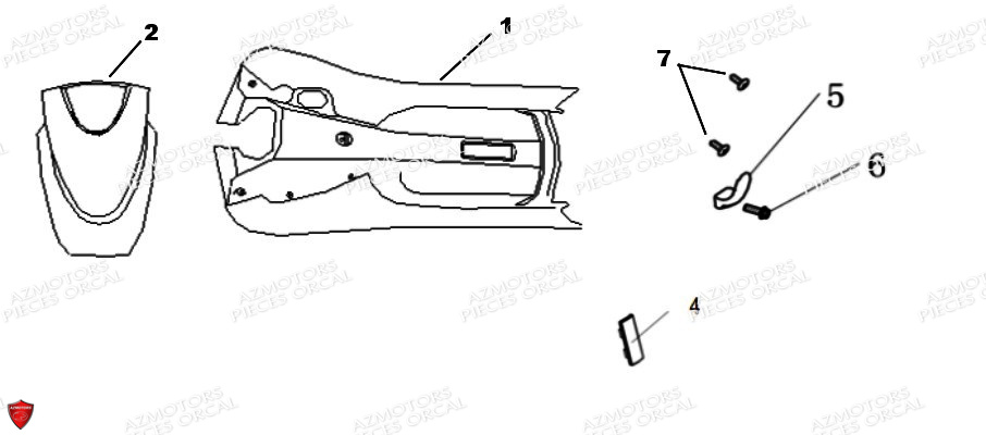 FACE_AVANT_TABLIER ORCAL Pièces Orcal KITE 50cc 4 temps Euro 3