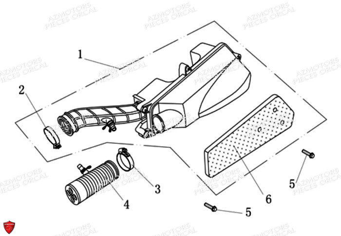 Filtre A Air Orcal Scooter ORCAL Pièces Orcal KITE 50cc 4T Euro 3
