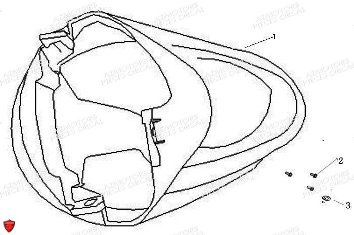 Garde Boue Avant ORCAL Pièces Orcal KITE 50cc 4T Euro 3
