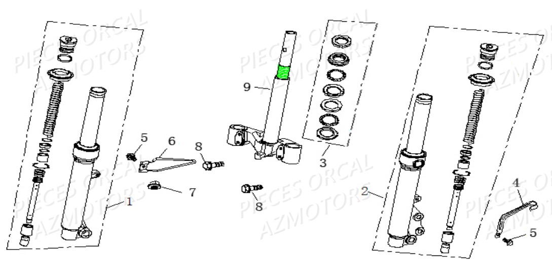 FOURCHE TE DE FOURCHE ORCAL KITE 50 4T Euro4