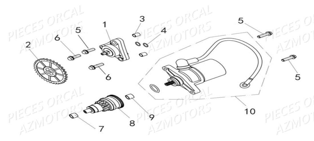 Pompe A Huile ORCAL Pièces Orcal KITE 50cc 4T Euro4