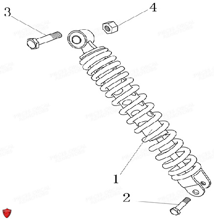 AMORTISSEUR ARRIERE ORCAL KITE 50 4T Euro5