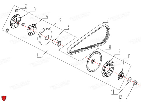 Courroie De Transmission ORCAL Pièces Orcal KITE 50cc 4T Euro5