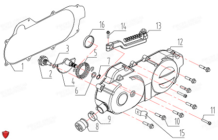 COUVRE_CARTER ORCAL Pièces Orcal KITE 50cc 4T Euro5