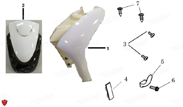 Face Avant ORCAL Pièces Orcal KITE 50cc 4T Euro5