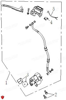 Freinage Avant ORCAL Pièces Orcal KITE 50cc 4T Euro5