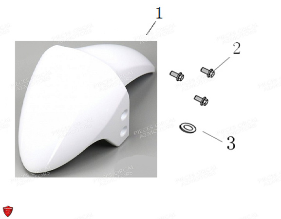 Garde Boue Avant ORCAL Pièces Orcal KITE 50cc 4T Euro5